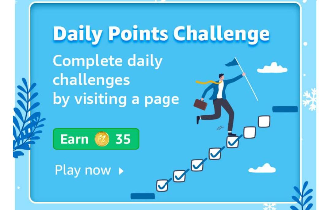 Amazon Funzone Daily Challenge Streak Earn 35 points for every day